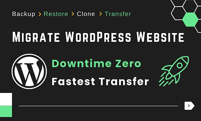 migrate wordpress website or backup, clone, transfer website in 24 hours