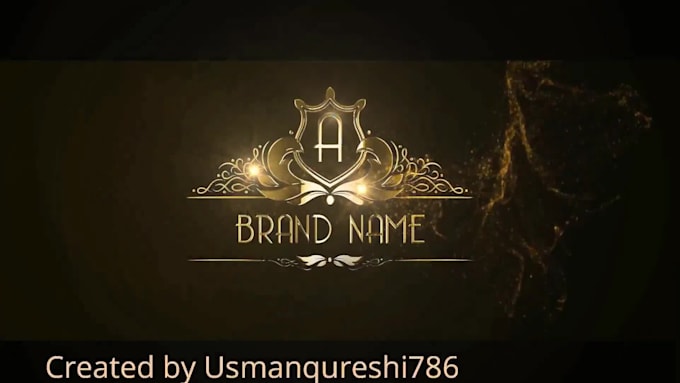 create an amazing golden logo intro animation