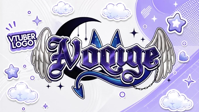 design vtuber logo animated and vtuber model for twitch stream