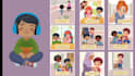 create bright childrens book illustrations for your story
