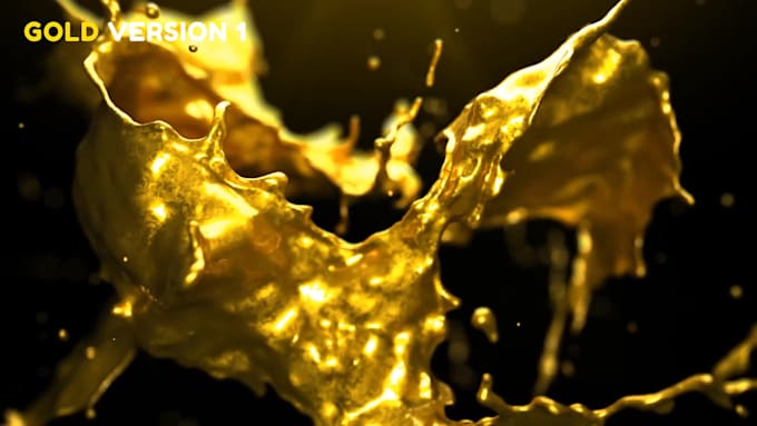 create silver or gold logo liquid animation intro and outro youtube