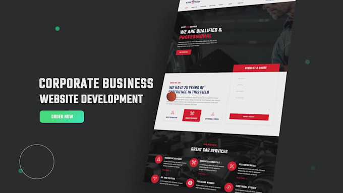 Design and develop premium business website development using html, css ...