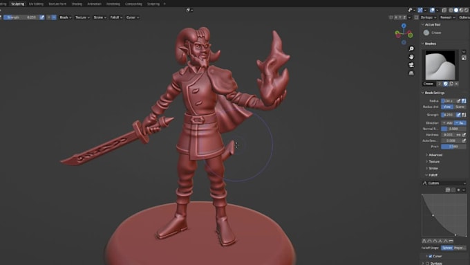 model a character for 3d printing
