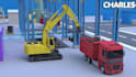 create 3d industrial factory, assembly line and manufacturing process animation