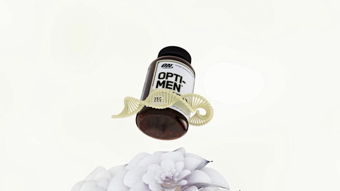 create supplement product animation supplement render medicinal bottle modeling
