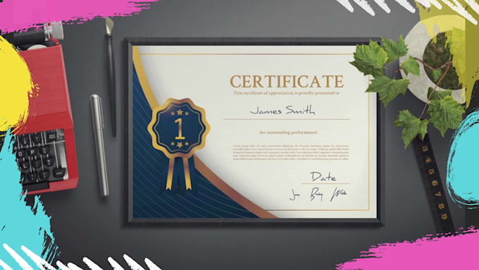 design completion, graduation, award, achievement, and appreciation certificate