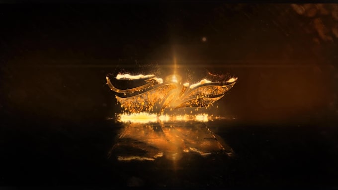 create hot gold logo animation intro and outro youtube