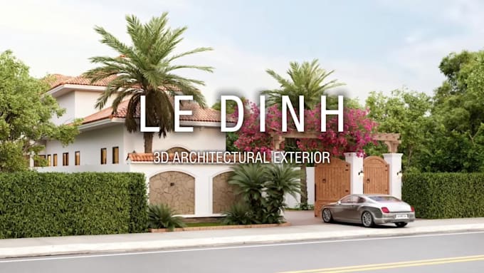 create 3d architectural exterior modeling and rendering
