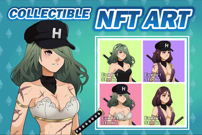 create custom nft art, pfp nft, anime nft, nft collection