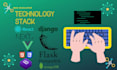 do full stack website development using python, django, flask, react js