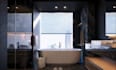 design bathroom interior in 3d and render
