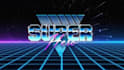 design custom 80s retro logo, synthwave, vaporwave chrome text