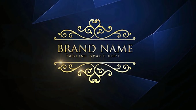 create an amazing golden logo intro outro