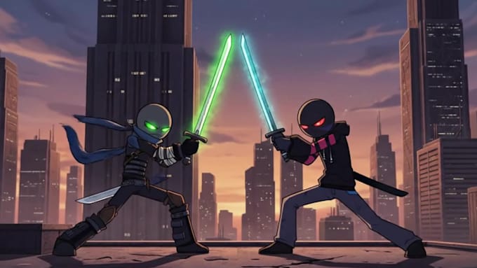 create engaging 2d stickman animation for social media