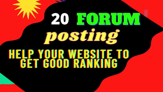 do 20 high authority forum posts backlinks