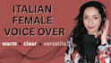 record a warm and professional italian female voice over