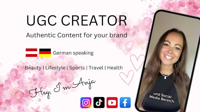 create creative beauty ugc videos in german for you