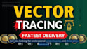 do manual vector tracing by adobe illustrator in 1 to 2 hour