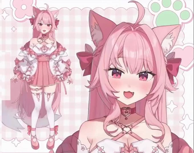 design and rig live2d vtuber model live 2d vtuber avatar anime 2d vtuber model
