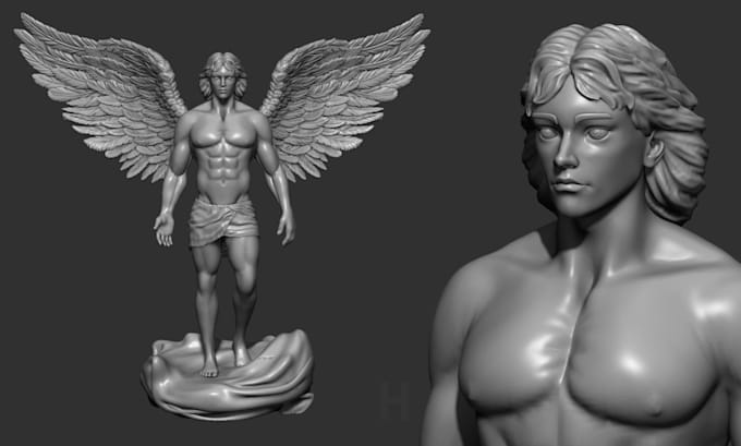sculpt characters 3d model for 3d printing