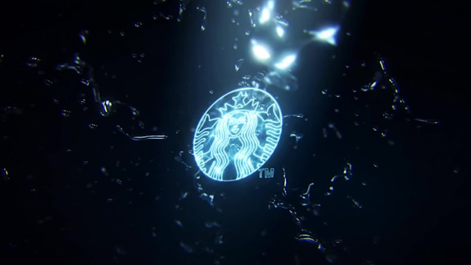 make realistic water logo opener animation