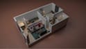 do isometric 3d floor plan render, realistic interior exterior render