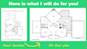 redraw 2d 3d floor plans for home, apartment, real estate