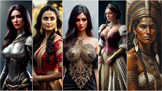 do unique stunning 3d characters design using mid journey