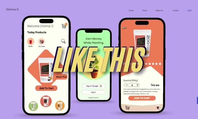Design mobile ui ux design by Dishma_darshan | Fiverr
