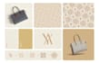 design a luxury seamless monogram pattern system for branding and textile