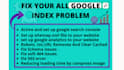 fix google index issues and technical  problems