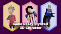 create low poly stylized 3d character for your game