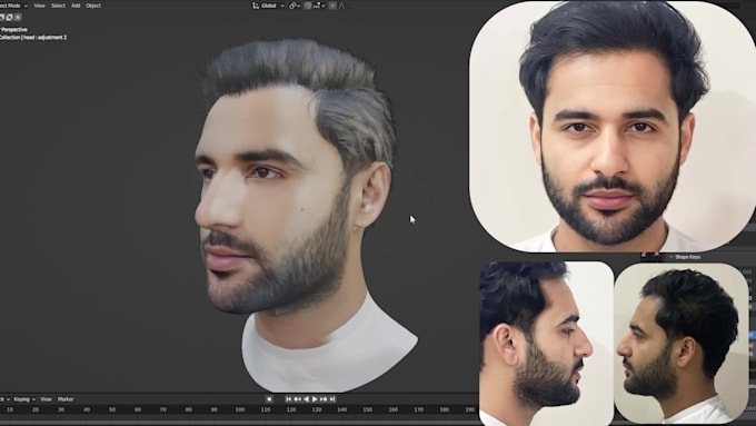 create your 3d model from your face photos