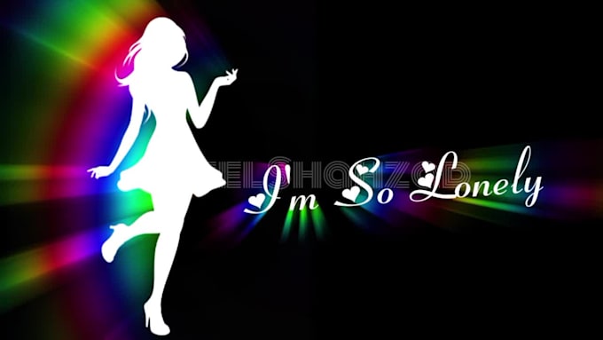 make animated glowing lyrics video for your song