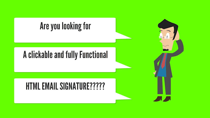 create clickable professional HTML email signature
