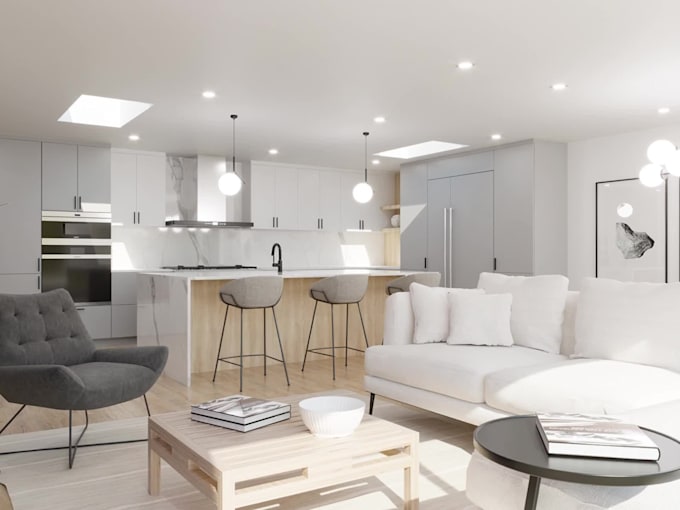 create your 3d interior design and realistic images