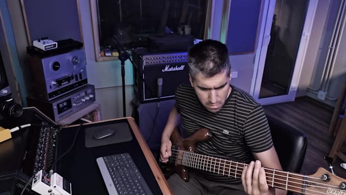 record a professional 5 string active bass for your song