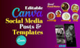 create social media post, ads design or graphics in canva