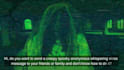 create a creepy spooky anonymous video message