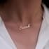 create a lifelike 3d render of your name necklace on a model
