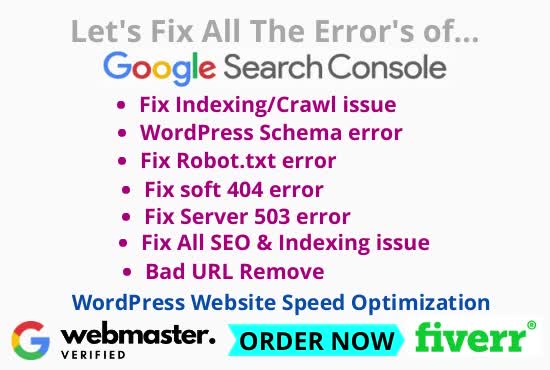 fix any error and index coverage issue in google search console