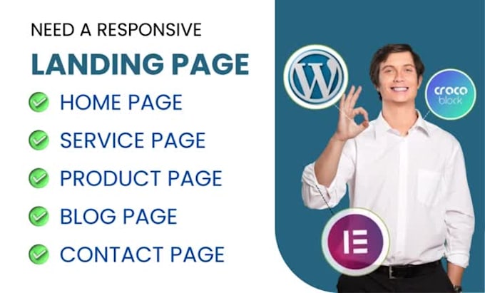 design landing page squeeze page with wordpress elementor
