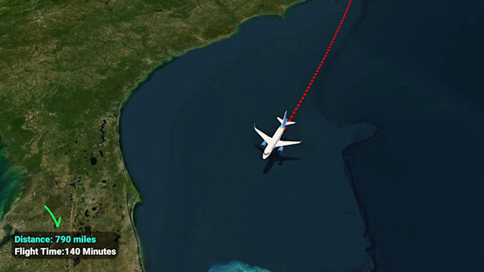 Create real flight route map animation video by Slideshow_xp | Fiverr