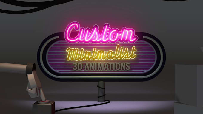 do custom minimalist 3d animations