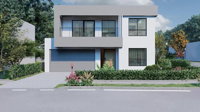 design architectural 3d exterior modeling and rendering