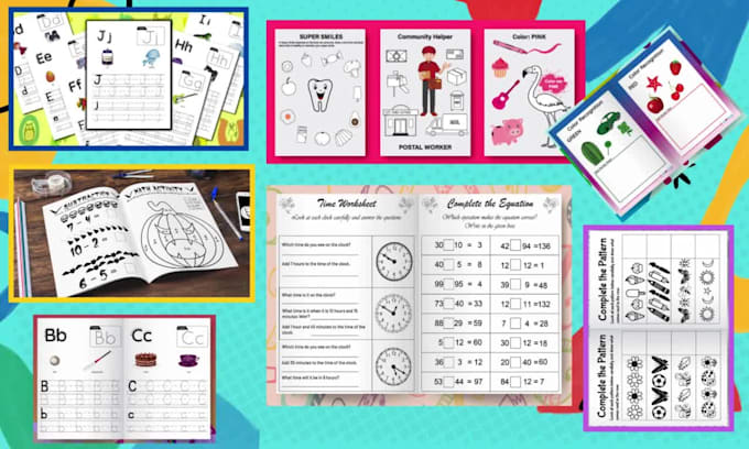 customise activity worksheets for preschool and kindergarten