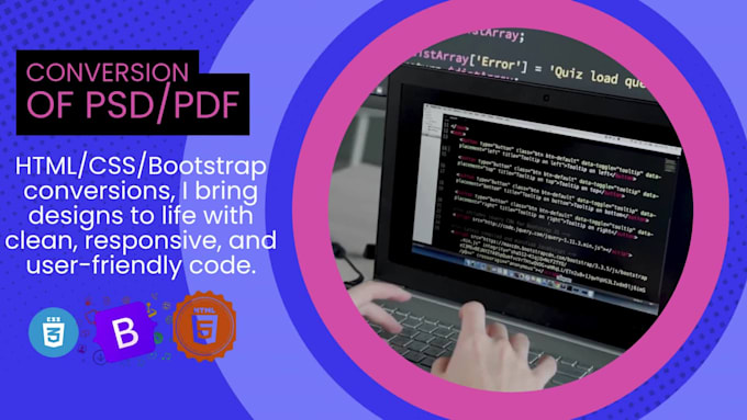 convert PDF and PSD to html,css,bootstrap and wordpress
