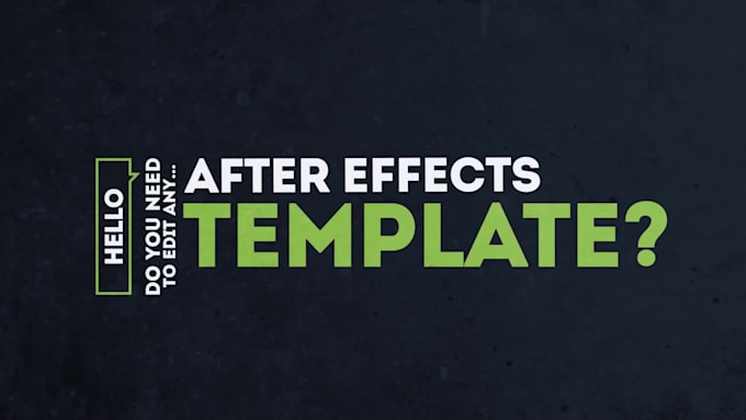 edit after effects and premiere pro template