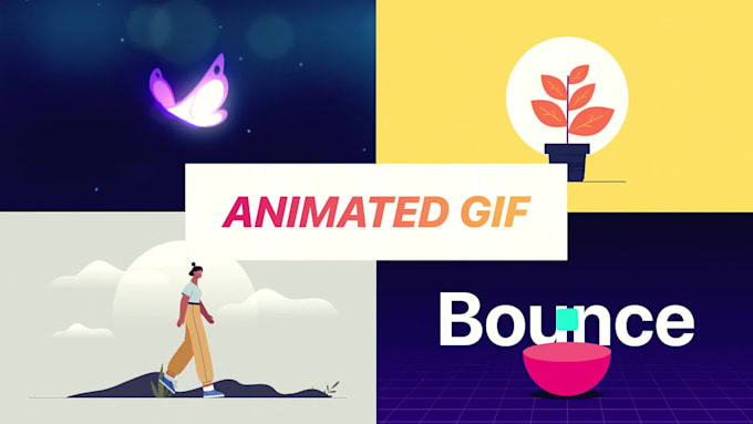 create custom animated gif for character, icon, logo, banner ad