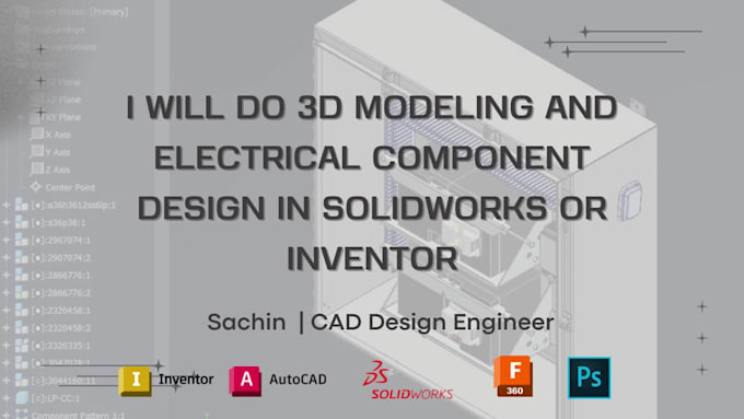 create solidworks 3d models and assemblies for mechanical and electrical parts